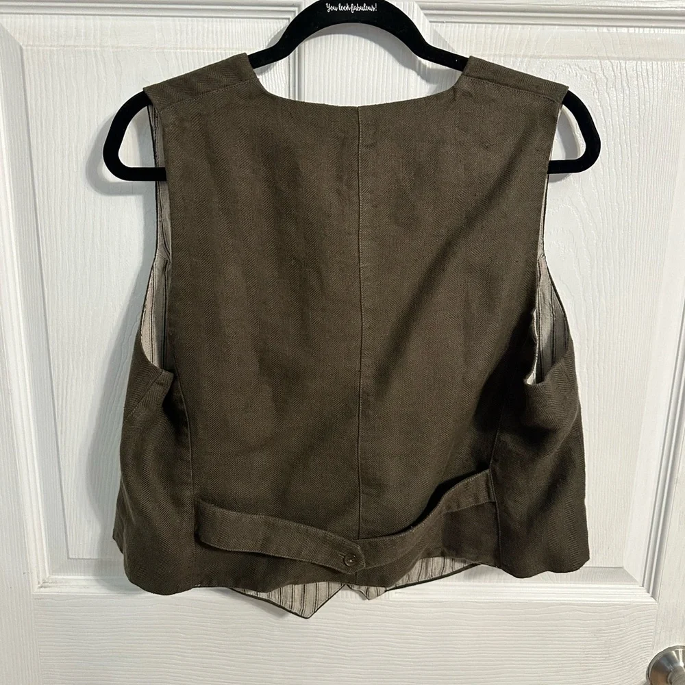 Sondeflor Pine Herringbone Vest NWT - Picture 5 of 6